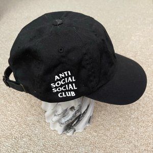 TP The Classics Yupoong Anti Social Social Club Weird Cap Hat in Black OSFM